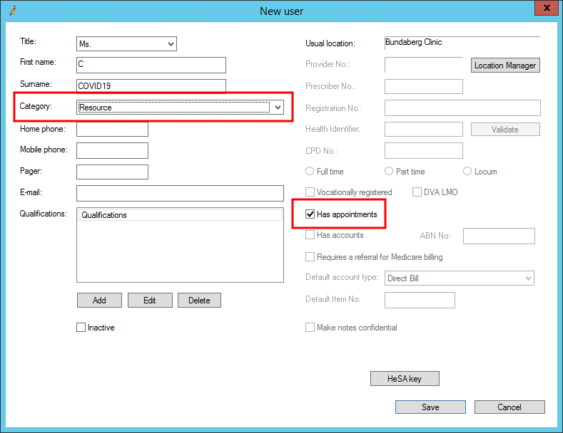 COVID resource user