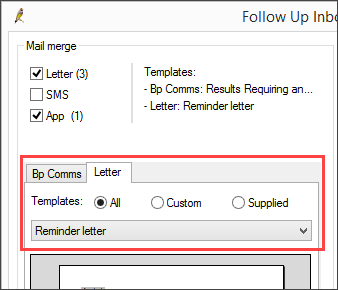 Select clinical communication letter template