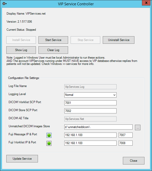 VIP Service Controller for Fuji