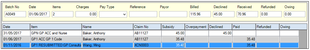 Batch review invidual claims