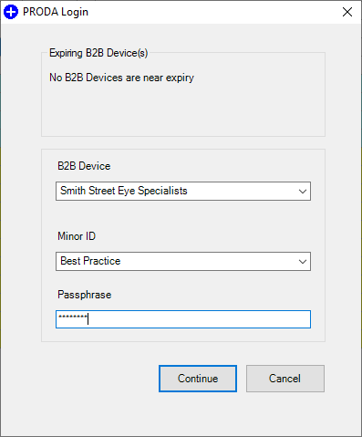 Choose the B2B device to use for this MWS function