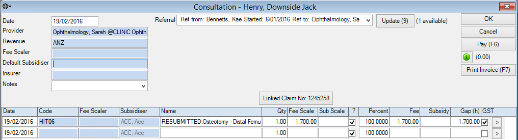 Convert ACC batch to private claim -- Modify Consultation