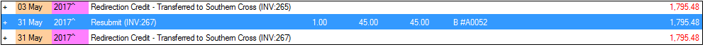 Patient's Transactions with RESUMBIT and Batch number