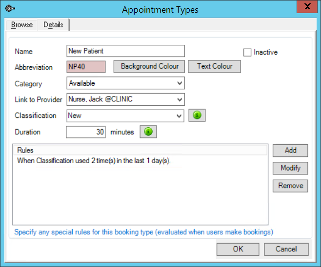 Appointment Types