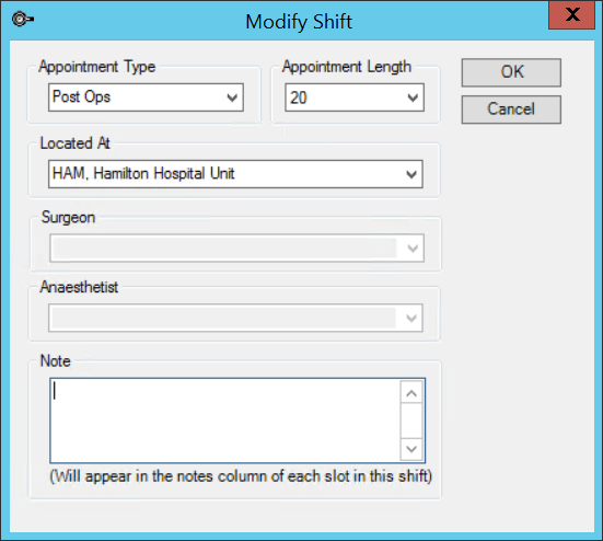 Modify Shift