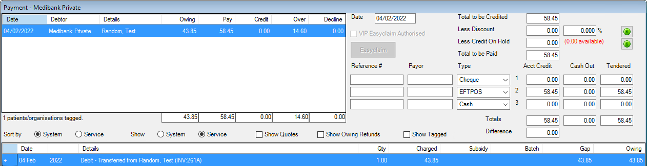 Correcting redirected Overpayments with gap