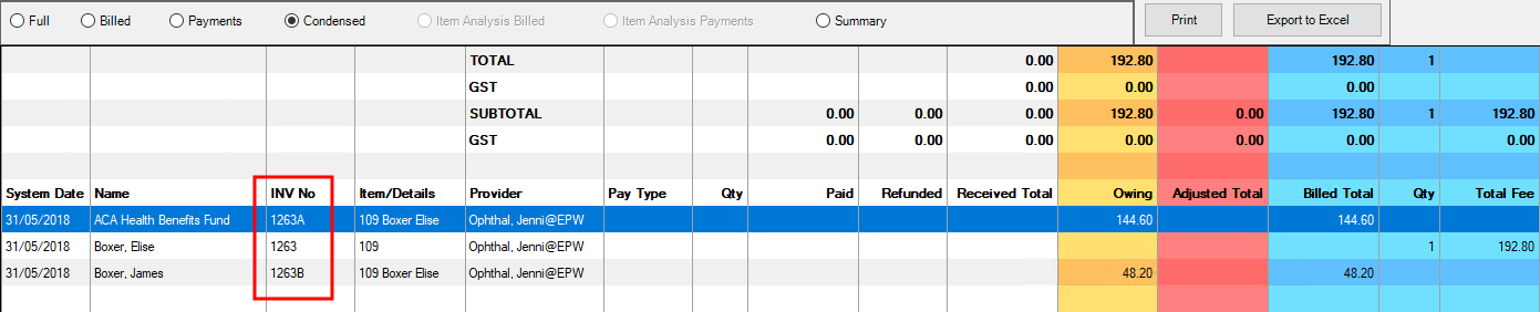 Redirection in Financial Summary