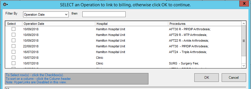 Select Operation or otherwise