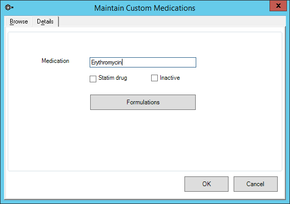 Maintain Custom Medications