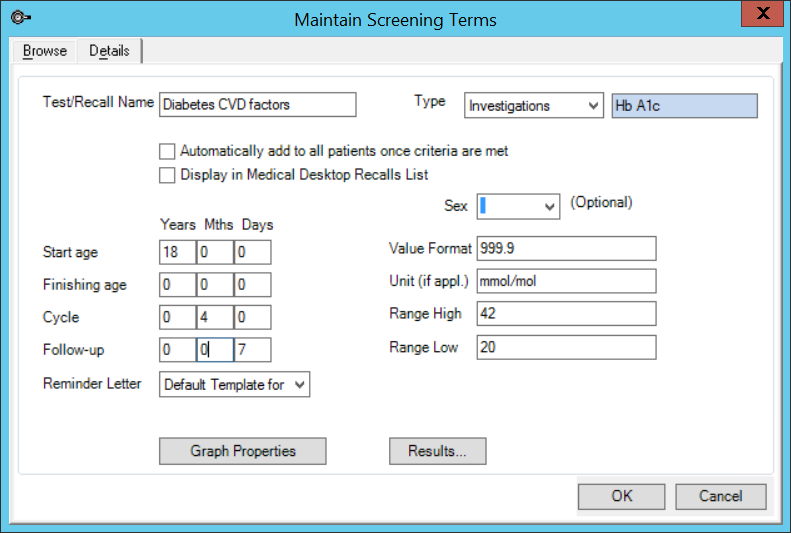 Maintain Screening Terms