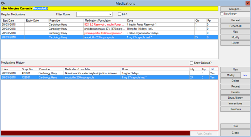 Medications Screen