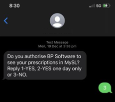 MySL SMS Message