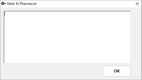 Note to pharmacist