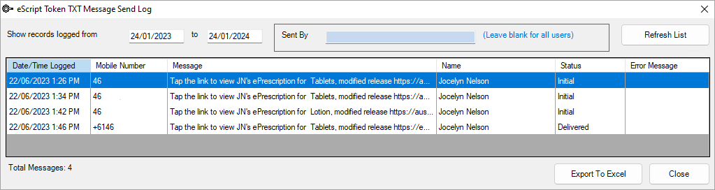 eScript TXT Log