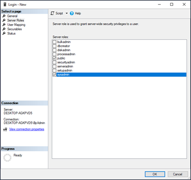 SQL Server server roles