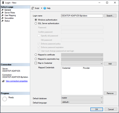 SQL New User example for individuals