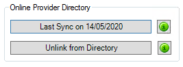 Synchronise from Online Provider Directory details