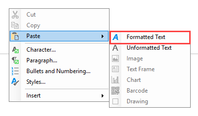Paste Formatted Text