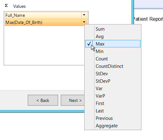 Arrange Fields Values Operators