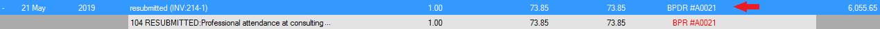 Patient with invoice to resubmit