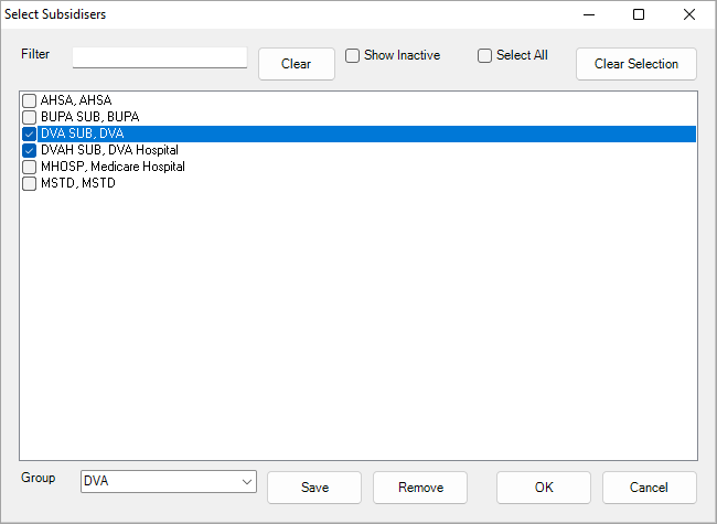 Financial Summary Filter