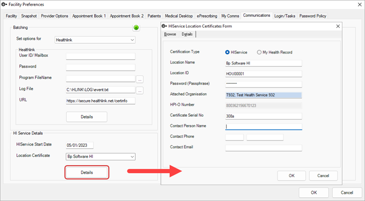 HI Services Certificate (NASH) Facility Preferences