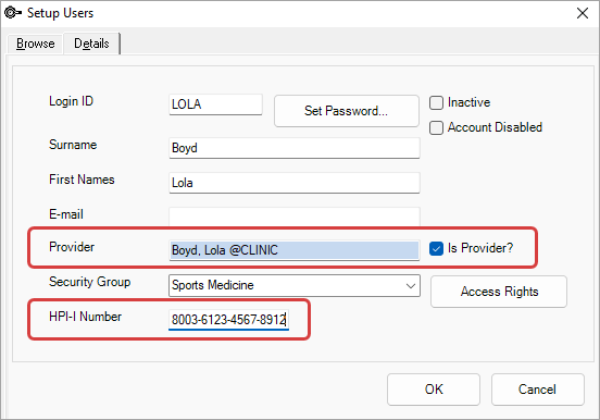 Setup Users configuration for eScripts