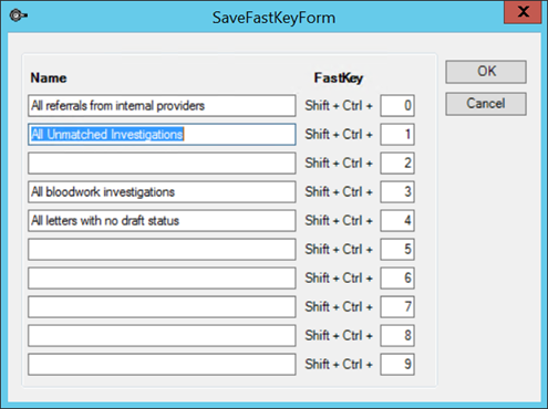 MyComms FastKey Form