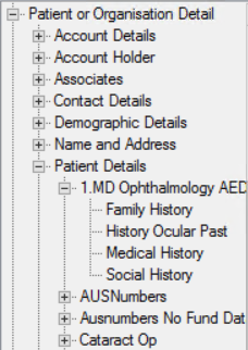 Patient History Lookup Fields